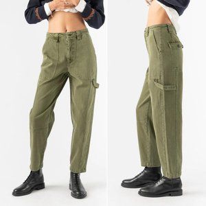 Alex Mill Phoebe Utility PANTS Size 8 Army Green Olive Denim NEW $145
